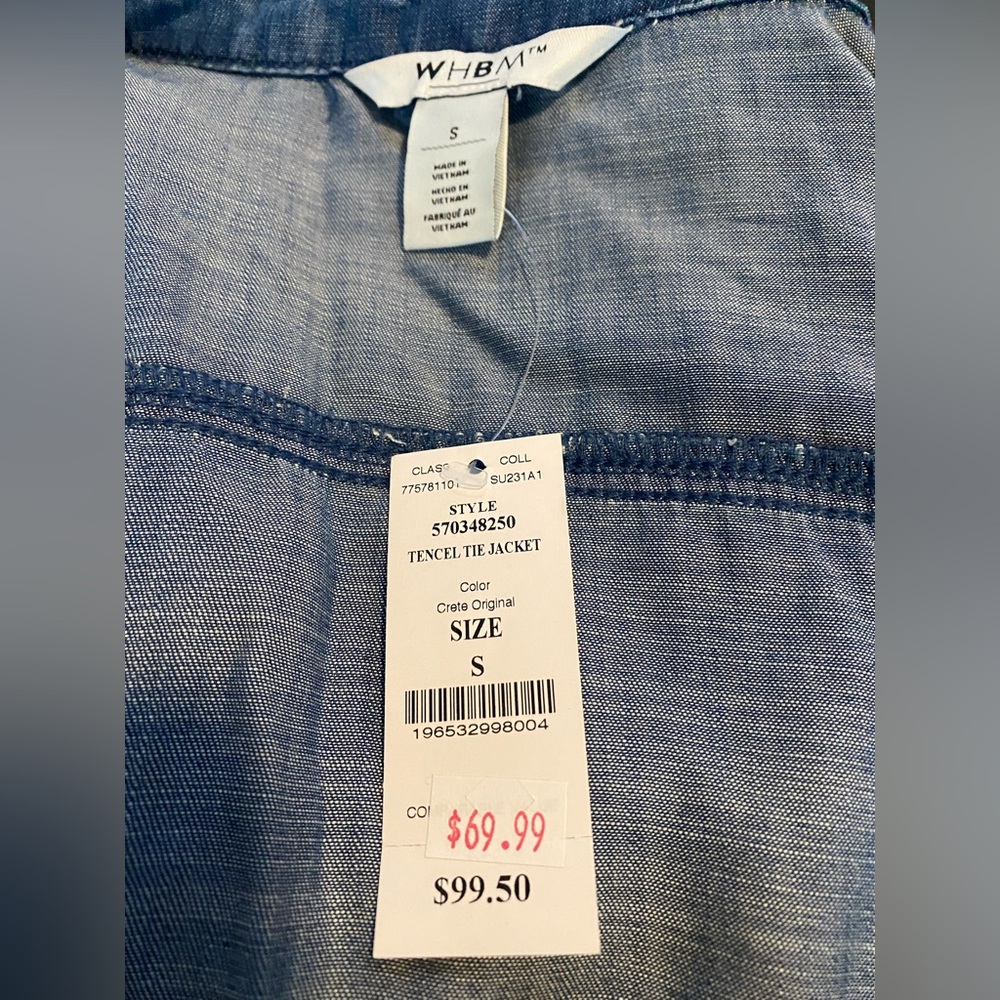 White House Black Market NWT Size Small Denim Snap Closure Women's Jacket/Shirt - Picture 7 of 11